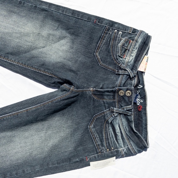 NWT y2k low rise flare jeans dark wash size 3 angels stretchy - Picture 2 of 7